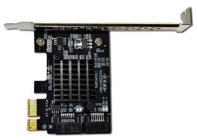 Alt view image 5 of 5 - On Card Controller SATA 3 PCIE SATA3 PCIE/PCI-E dual SATA Card/Expansion/Multiplier PCI Express SATA Port Marvell 88SE9125