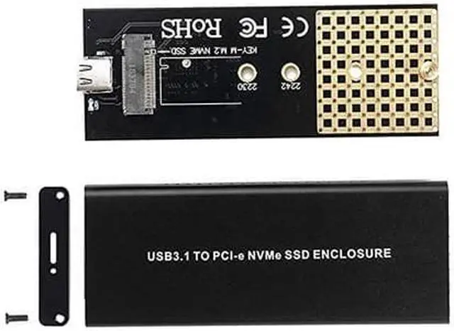 Alt view image 4 of 7 - NVMe Enclosure PCIe M2 2280 SSD BoxTypeC USB 31 NVME Solid State Hard Disk CaseHDD Enclosure 10 Gbps Gen 2 USB 31 to M2 Adapter with Case and USB C Cable M2 PCIe SSD to Type C Enclosure