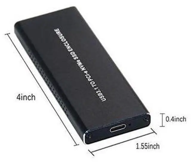 Alt view image 7 of 7 - NVMe Enclosure PCIe M2 2280 SSD BoxTypeC USB 31 NVME Solid State Hard Disk CaseHDD Enclosure 10 Gbps Gen 2 USB 31 to M2 Adapter with Case and USB C Cable M2 PCIe SSD to Type C Enclosure