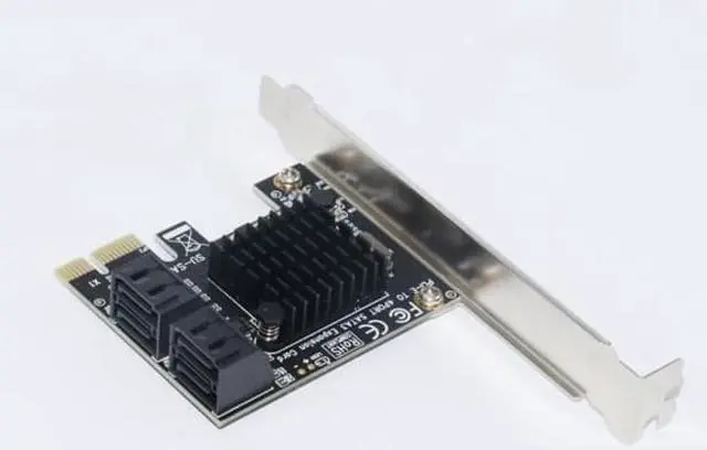 Alt view image 3 of 7 - PCIE to SATA Card PCI-E Adapter PCI Express to SATA3.0 Marvell 88SE9215 Expansion Card 4Port SATA III 6G for SSD HDD IPFS Mining