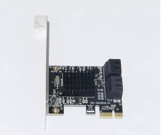 Alt view image 4 of 7 - PCIE to SATA Card PCI-E Adapter PCI Express to SATA3.0 Marvell 88SE9215 Expansion Card 4Port SATA III 6G for SSD HDD IPFS Mining