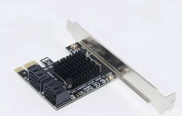 Alt view image 7 of 7 - PCIE to SATA Card PCI-E Adapter PCI Express to SATA3.0 Marvell 88SE9215 Expansion Card 4Port SATA III 6G for SSD HDD IPFS Mining