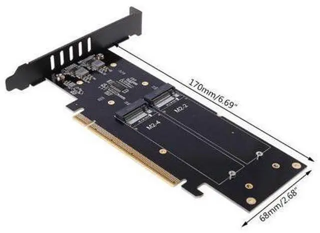 Alt view image 2 of 6 - M.2 X16 to 4X NVME PCIE3.0 GEN3 RAID Card PCI-E VROC CARD RAID NVMEx4 Adapter