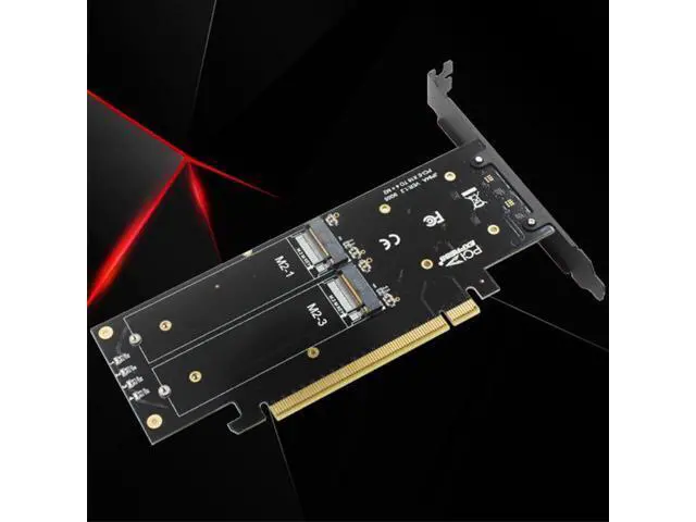 Alt view image 3 of 6 - M.2 X16 to 4X NVME PCIE3.0 GEN3 RAID Card PCI-E VROC CARD RAID NVMEx4 Adapter