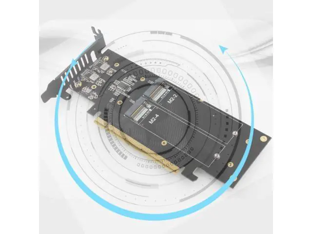 Alt view image 6 of 6 - M.2 X16 to 4X NVME PCIE3.0 GEN3 RAID Card PCI-E VROC CARD RAID NVMEx4 Adapter
