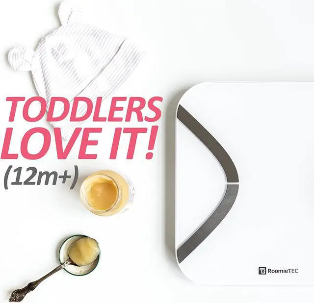 Alt view image 3 of 7 - ROOMIE TEC Smart Bluetooth Body Scale | BMI, BMR, Bone Mass, Muscle, Body Fat Analyzer | Bioimpedance BIA Bathroom Scale | Smartphone App to Monitor Weight Loss, Fitness Goals | White Glass - OEM