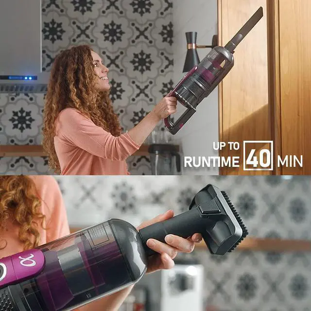 Alt view image 5 of 6 - ROOMIE TEC Alpha Professional Cordless Upright Vacuum Cleaner, 22Kpa Ultra Powerful Suction, Stainless Steel + HEPA Filter, Pet Friendly Brush and Auto Charging Base