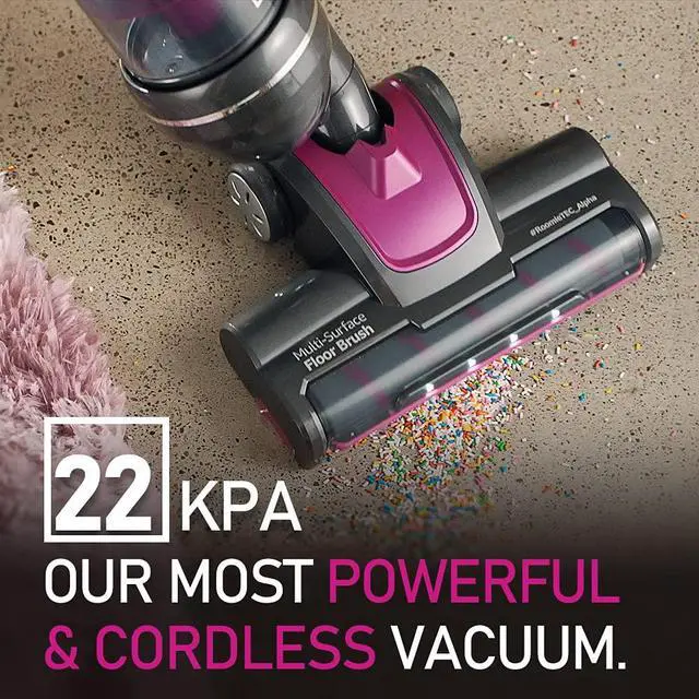 Alt view image 2 of 6 - ROOMIE TEC Alpha Professional Cordless Upright Vacuum Cleaner, 22Kpa Ultra Powerful Suction, Stainless Steel + HEPA Filter, Pet Friendly Brush and Auto Charging Base