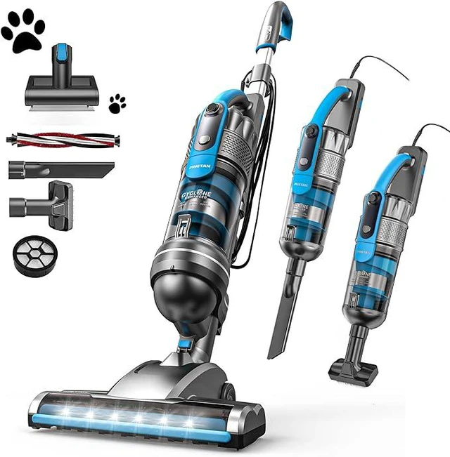 Main image of PINETAN Powerlift Corded Upright Vacuum Cleaner, Lightweight, Bagless with HEPA Filter and Pet Brush - UU561