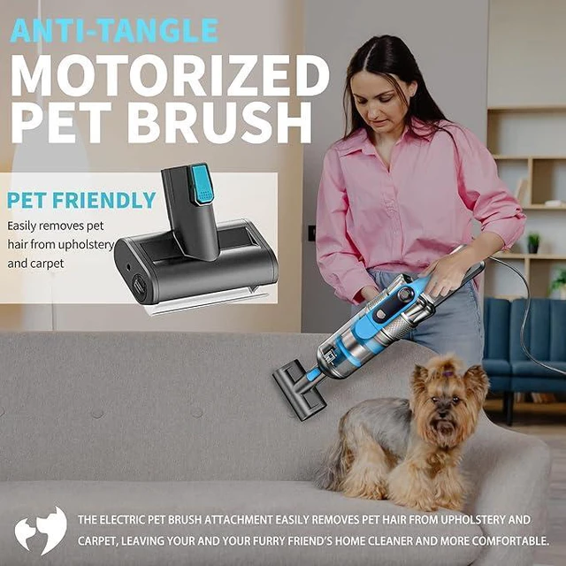 Alt view image 2 of 7 - PINETAN Powerlift Corded Upright Vacuum Cleaner, Lightweight, Bagless with HEPA Filter and Pet Brush - UU561