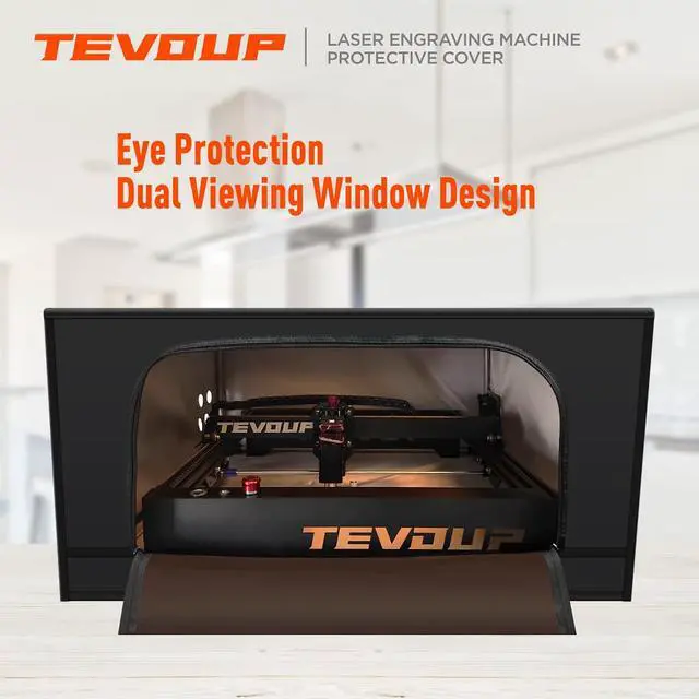 Alt view image 2 of 6 - Laser Engraver Enclosure with 2 Vent 700x700x350mm Fireproof and Dustproof Protective Cover for Most Laser Engraving Machine