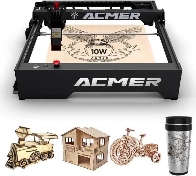 Alt view image 2 of 7 - ACMER-P1 10w Engraver machine, Engraving & Cutting Machine for Wood and Metal, Paper, Fabric, Acrylic