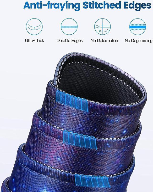 Alt view image 3 of 6 - Gaming Mouse Pad, EFOBO Large Mouse Pad XL, Big Extended Computer Keyboard Mouse Mat Desk Pad for Laptop with Stitched Edges, Waterproof Mousepad for Gamer Home&Office (Galaxy B, 31. 5x11.8in)