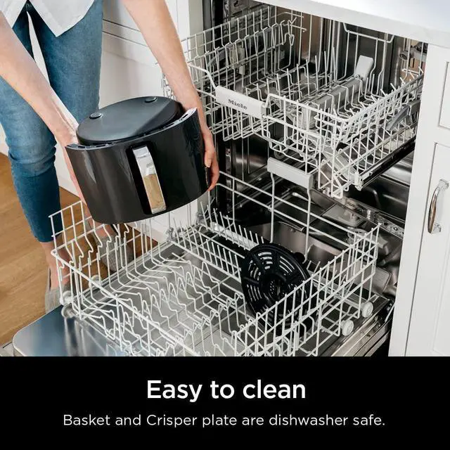 Alt view image 6 of 6 - Ninja AF150AMZ Air Fryer XL, 5.5 Qt. Capacity that can Air Fry, Air Roast, Bake, Reheat & Dehydrate, with Dishwasher Safe, Nonstick Basket & Crisper Plate and a Chef-Inspired Recipe Guide, Grey
