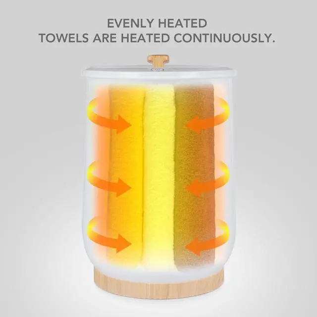 Alt view image 3 of 6 - Bucket StyleTowel Warmer, Large Towel Warmer for Bathroom, Auto Shut Off,  Fits Up to Two 40"X70" Oversized Towels,Towels, Bathrobes, Blankets, PJ's and More, White