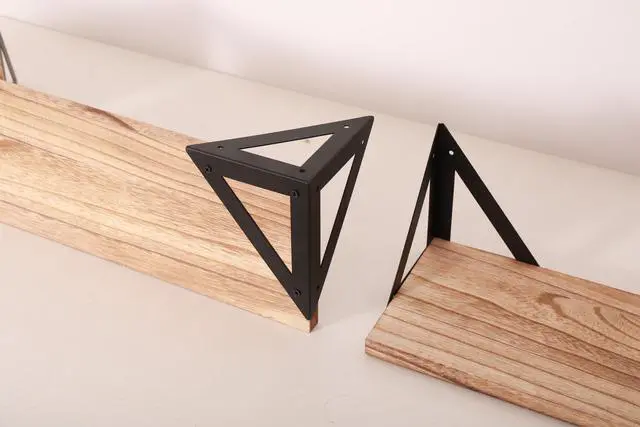 Alt view image 5 of 6 - Solid Wood Floating Shelf 3-piece , Multi-Kinetic Energy Wall Hanging, Suitable for Living Room, Bedroom, Bathroom, Balcony, Storage Shelf