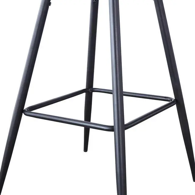 Alt view image 7 of 7 - Bar Stools Set of 2 Counter Stools Velvet Bar Stools, Contemporary Style Interior, Armless Bar Stools with Metal Legs, Bar Height Home Bar Restaurant Kitchen Stools Chair, Grey