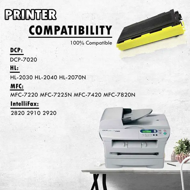 Alt view image 5 of 5 - Inkfirst® Compatible Toner Cartridge TN-350 TN350 Replacement for Brother TN-350 Black DCP-7020 HL-2030 HL-2040 HL-2070N