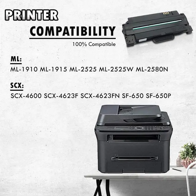 Alt view image 4 of 4 - Inkfirst® High Yield Compatible Toner Cartridge MLT-D105L D105L Replacement for Samsung ML-1910 SCX-4600 SF-650 SCX-4623