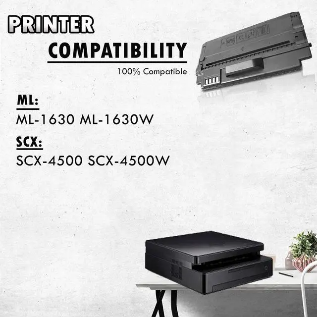 Alt view image 4 of 4 - Inkfirst® Compatible Toner Cartridge ML-D1630A MLD1630A Replacement for Samsung ML-1630 ML1630 Black SCX-4500W ML-1630