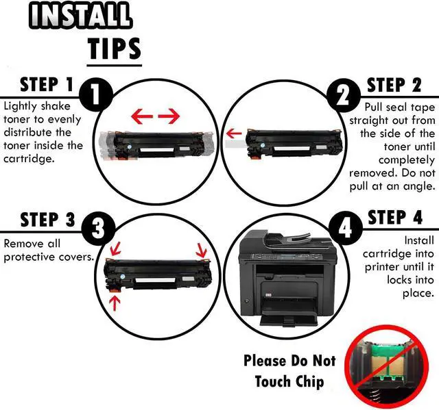 Alt view image 4 of 5 - 5 Inkfirst Compatible Toner Cartridges Replacement for HP CE278A 78A LaserJet P1606DN P1566 M1536dnf M1536
