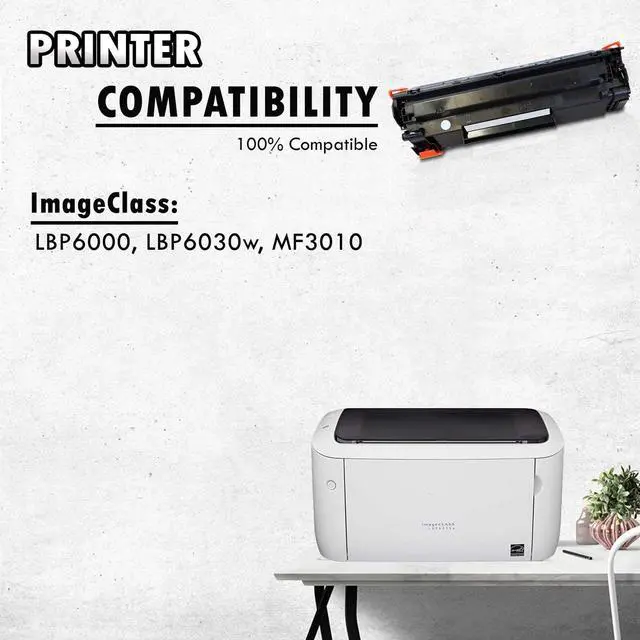 Alt view image 4 of 4 - 4 Inkfirst® Compatible Toner Cartridges Replacement for Canon 125 3484B001 MF3010 LBP6000 LBP6030w