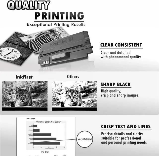 Alt view image 2 of 4 - Inkfirst® Compatible Toner Cartridge ML-D1630A MLD1630A Replacement for Samsung ML-1630 ML1630 Black SCX-4500W ML-1630