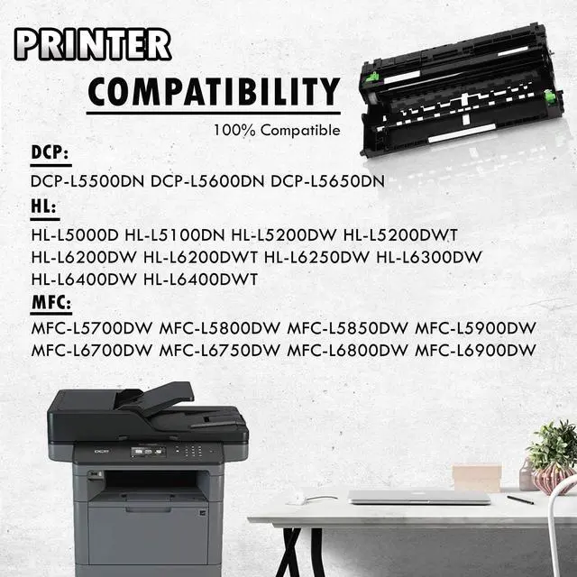 Alt view image 5 of 5 - Inkfirst® Compatible Drum Unit DR-820 DR820 Replacement for Brother DR-820 Drum HL-L5000D HL-L5200DW HL-L5200DWT