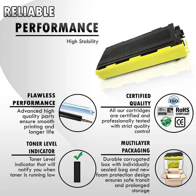 Alt view image 2 of 5 - Inkfirst® Compatible Toner Cartridge TN-350 TN350 Replacement for Brother TN-350 Black DCP-7020 HL-2030 HL-2040 HL-2070N