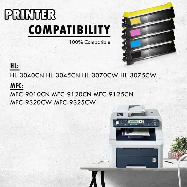 Alt view image 6 of 6 - 1 Set of 4 Inkfirst® Compatible Toner Cartridges TN210 TN-210 Replacement for Brother TN210 MFC-9010CN MFC-9120CN MFC-9320