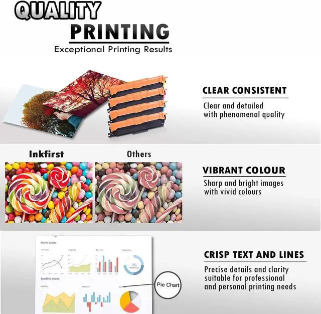 Alt view image 3 of 5 - 5 Inkfirst Compatible Toner Cartridges TN227 [WITH CHIP] Replacement for Brother TN227 TN-227 High Yield 1 Set + 1 Bk