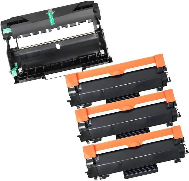 Main image of 4PK-Inkfirst® Compatible Toner Cartridge TN760 TN-760 (WITH CHIP) & DR730 DR-730 Drum Replacement for Brother MFC-L2710DW