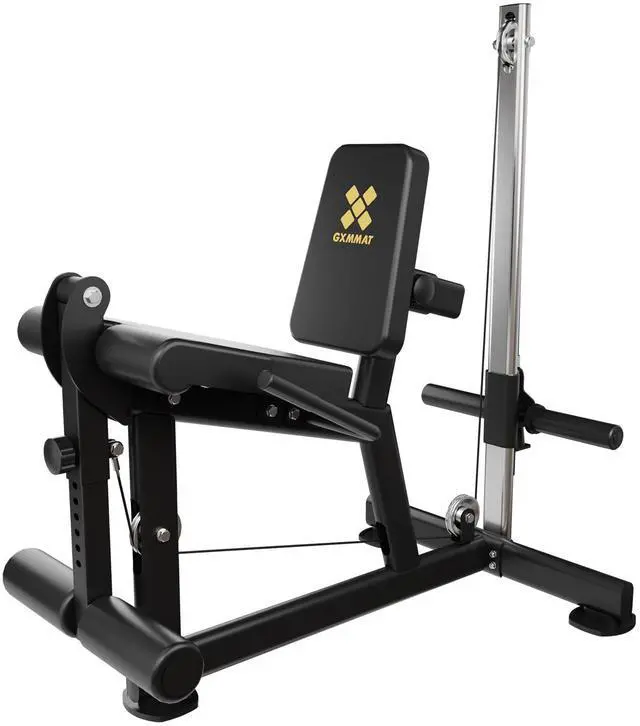 Main image of GXMMAT Leg Extension and Curl Machine - Professional Lower Body Workout Equipment for Home Gym, 400lbs Capacity with Adjustable Backrest & Leg Roller, Compact Design (47.24"x42.13"x16.54")