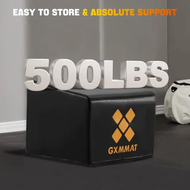 Alt view image 3 of 7 - GXMMAT Hip Thrust Bench, Multi-Functional Hip Thrust Machine with Non-Slip Bottom Surface, Hip Thrust Box at Home Gym for Glute Bridge, Push-Ups, Squat, Ab Exercise, and All Body Workout Equipment