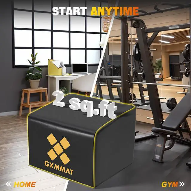 Alt view image 6 of 7 - GXMMAT Hip Thrust Bench, Multi-Functional Hip Thrust Machine with Non-Slip Bottom Surface, Hip Thrust Box at Home Gym for Glute Bridge, Push-Ups, Squat, Ab Exercise, and All Body Workout Equipment