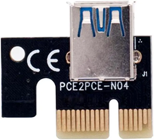 Alt view image 6 of 6 - New PCI-E pcie Riser 009 Express 1X 4x 8x 16x Extender PCI E USB Riser 009S GPU Dual 6Pin Adapter Card SATA 15pin for BTC Miner
