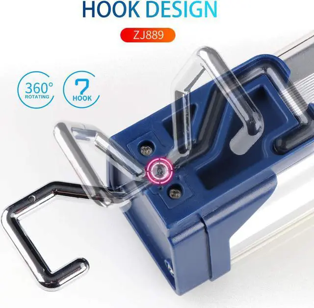 Alt view image 3 of 6 - WARSUN Portable LED Rechargeable Handheld Work Light,Magnetic Base & Hanging Hook, 30W 1200Lumens Super Bright, 5000K, for Car Repairing, Camping, Hiking, Backpacking, Fishing,