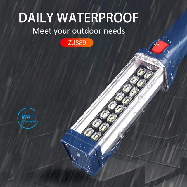 Alt view image 6 of 6 - WARSUN Portable LED Rechargeable Handheld Work Light,Magnetic Base & Hanging Hook, 30W 1200Lumens Super Bright, 5000K, for Car Repairing, Camping, Hiking, Backpacking, Fishing,