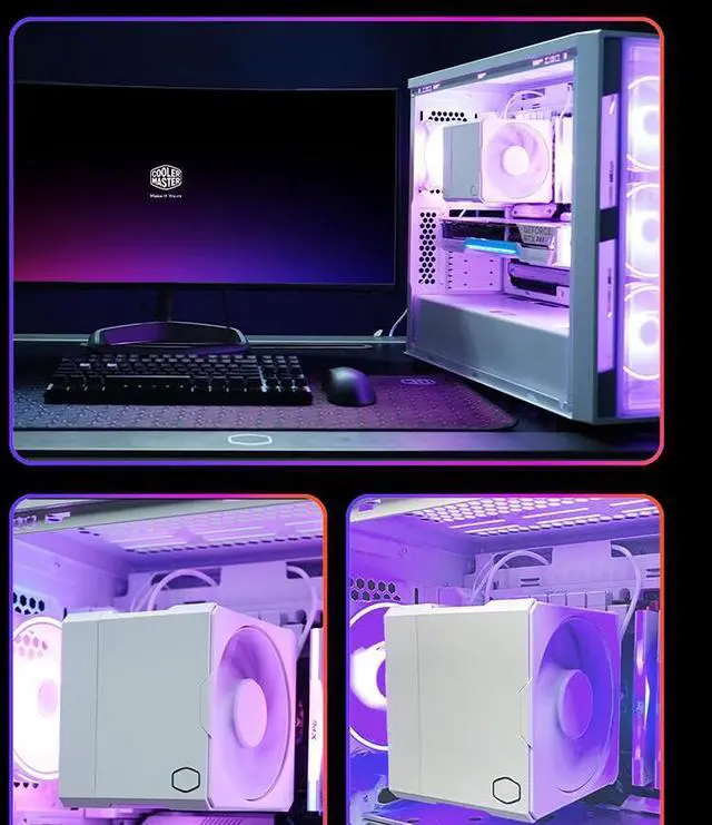 Alt view image 6 of 6 - Cooler Master Hyper 612 APEX White CPU Air Cooler, Dual Mobius 120 PWM Fan, Superconductive Composite 6 Copper Heat Pipes, 159mm Tall, Sleek Top Cover, AMD Ryzen AM5|AM4, Intel LGA 1851|1700 Brackets