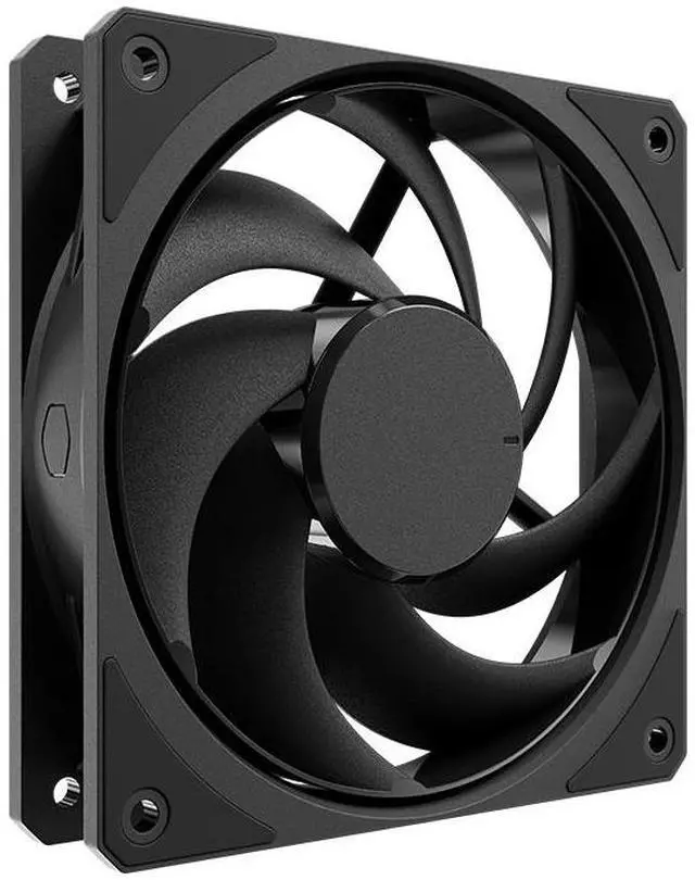 Alt view image 2 of 4 - Cooler Master Mobius 120 VX Black 120mm PWM Fan with Ring Blade, Geometry Anti-Vibration, and Dynamic Oil Return Bearing,for PC Case, Liquid, and Air Coolers
