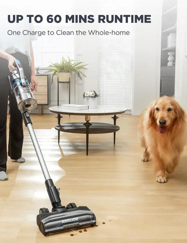 Alt view image 6 of 7 - Eureka Cordless Vacuum Cleaner, Ideal for Pet Family, 5 in 1 Stick Vacuum for Home Pet Hair Carpet Hardfloor, 450W Powerful Suction, Air Filter System, LED Headlights, 60 Mins Runtime