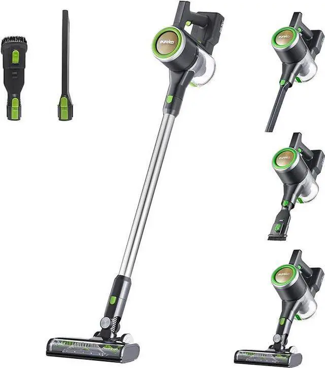 Main image of Eureka Lightweight Cordless Stick Vacuum Cleaner Convenient for Hard Floors, Rechargeable Handheld Cleaner, RapidClean Ultra NEC370GR, Moss Green, LED Headlights