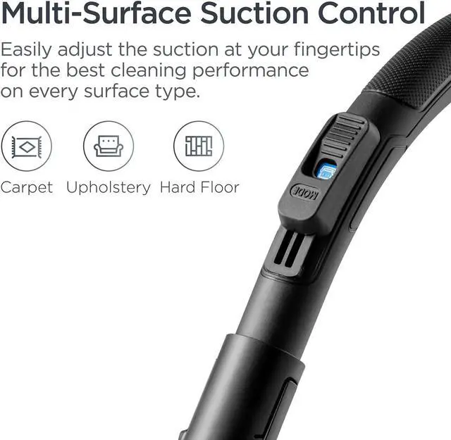 Alt view image 5 of 7 - Eureka WhirlWind Bagless Canister 2.5L Vacuum Cleaner, Lightweight Vac for Carpets and Hard Floors, NEN110A, Blue corded Easy To Maneuver Crevice Tool, Powerful for Every Surface, Big Capacity, Great
