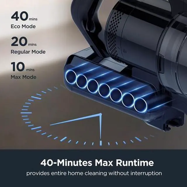 Alt view image 3 of 7 - Eureka RapidClean Pro Cordless Cleaner for Hard Floors, Lightweight  LED Headlights, Handheld Vac, White, Cordless Vacuum, Multiple Accessories Home Cleaning Tool