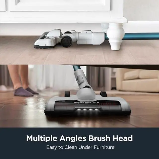 Alt view image 5 of 7 - Eureka RapidClean Pro Cordless Cleaner for Hard Floors, Lightweight  LED Headlights, Handheld Vac, White, Cordless Vacuum, Multiple Accessories Home Cleaning Tool