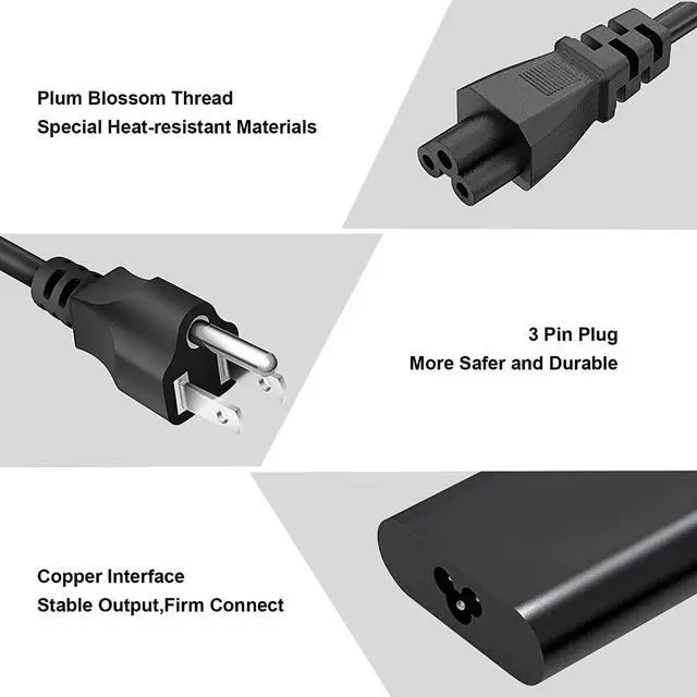 Alt view image 4 of 6 - 130W 100Watt Charger for  130W Laptop Charger USB C Compatible with  XPS 17 15 2in1 9575 9700 9500 9510 Precision 3580 5550 5530 2in1 Latitude 7410 7310 7210 5510 Type C Computer Power Cord