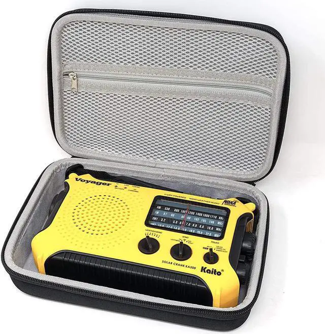 Main image of Carrying Case for Kaito Voyager KA500 Radio,Hard Shell Storage Case with Double-Zipper and Carrying Handle Compatible with Kaito KA500,KA450,KA550 and KA 700