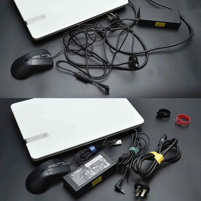 Alt view image 2 of 7 - 60PCS Fastening Cable Ties Reusable Premium 6-Inch Adjustable Cord Ties Microfiber Cloth Cable Management Straps Hook Loop Cord Organizer Wire Ties Reusable (Assorted Colors)