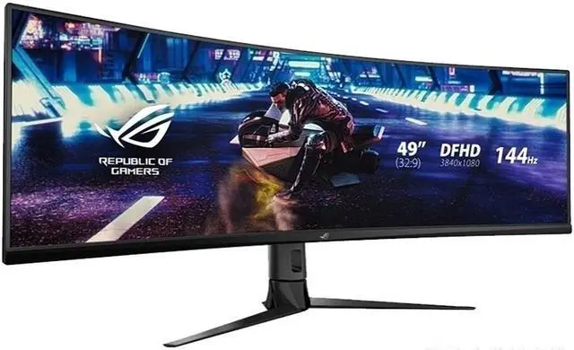 Alt view image 3 of 10 - Asus XG49VQ computer monitor 49 inches 144 hz display for home use in e-sports games