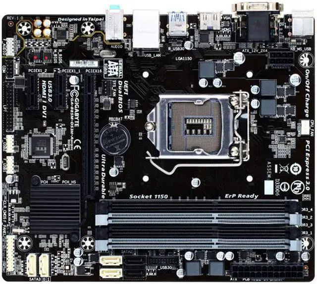 Alt view image 7 of 8 - GIGABYTE GA-B85M-D2V LGA 1150 Intel B85 USB 3.0 Micro ATX Intel Motherboard